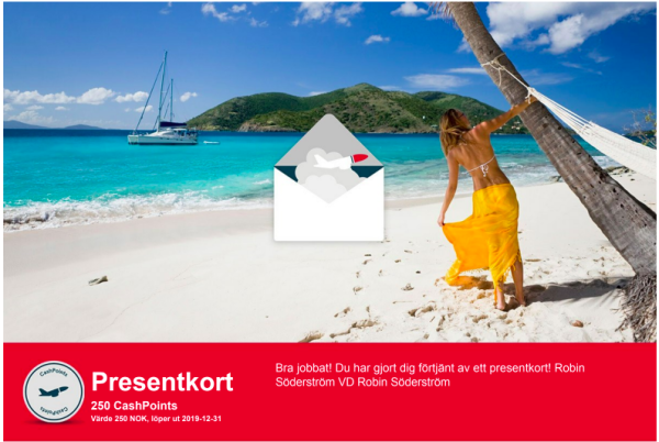Presentkort distansjobb